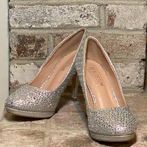 SPARKLY evening shoes by DE BLOSSOM, Size 7.5